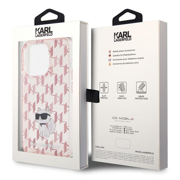 iTok webáruház - Karl Lagerfeld Karl Lagerfeld Monogram Choupette tok iPhone 15 Pro Max készülékhez (rózsaszín) 8 Karl Lagerfeld Monogram Choupette case for iPhone 15 Pro Max (rózsaszín)