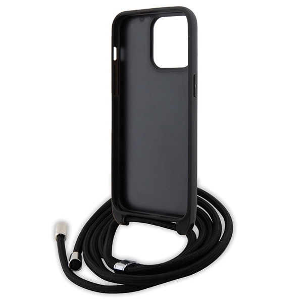 iTok webáruház - Karl Lagerfeld Karl Lagerfeld Crossbody Saffiano Monogram Metal Pin Karl & Choupette tok iPhone 15 Pro Max készülékhez (fekete) 6 Karl Lagerfeld Crossbody Saffiano Monogram Metal Pin Karl & Choupette Case for iPhone 15 Pro Max (fekete)