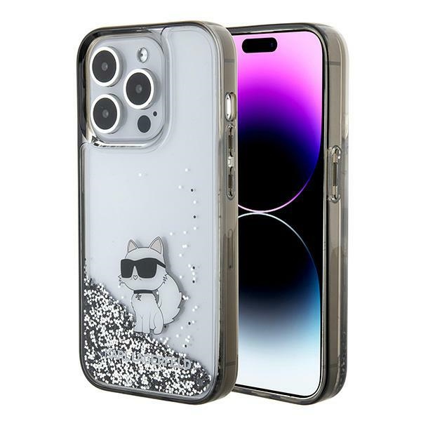 iTok webáruház - Karl Lagerfeld Karl Lagerfeld Liquid Glitter Choupette tok iPhone 15 Pro Max készülékhez (átlátszó) 1 Karl Lagerfeld Liquid Glitter Choupette case for iPhone 15 Pro Max (átlátszó)