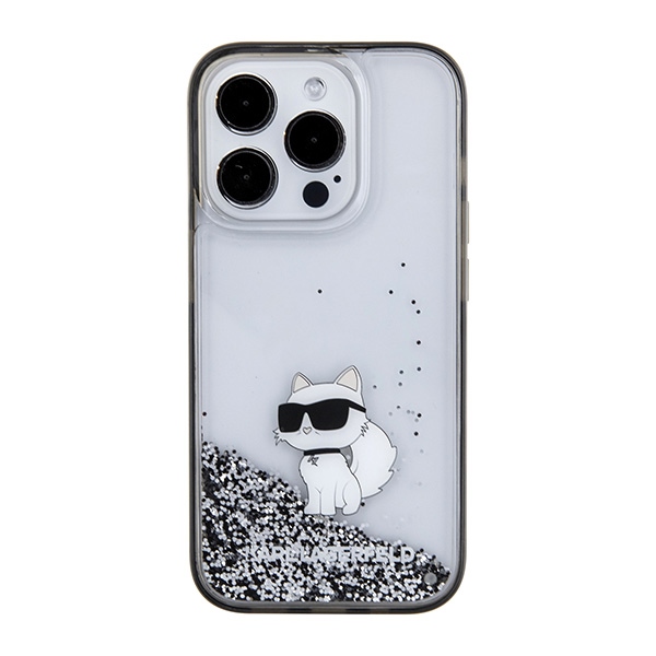 iTok webáruház - Karl Lagerfeld Karl Lagerfeld Liquid Glitter Choupette tok iPhone 15 Pro Max készülékhez (átlátszó) 3 Karl Lagerfeld Liquid Glitter Choupette case for iPhone 15 Pro Max (átlátszó)