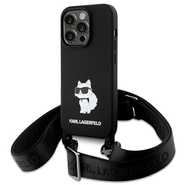 iTok webáruház - Karl Lagerfeld Karl Lagerfeld KLHCP15XSCBSCNK Crossbody Silicone Choupette tok iPhone 15 Pro Max 6,7 hüvelykhez – fekete 1 Karl Lagerfeld KLHCP15XSCBSCNK iPhone 15 Pro Max 6.7" hardcase black/black Crossbody Silicone Choupette