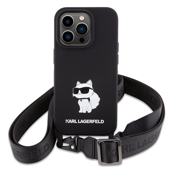 iTok webáruház - Karl Lagerfeld Karl Lagerfeld KLHCP15XSCBSCNK Crossbody Silicone Choupette tok iPhone 15 Pro Max 6,7 hüvelykhez – fekete 2 Karl Lagerfeld KLHCP15XSCBSCNK iPhone 15 Pro Max 6.7" hardcase black/black Crossbody Silicone Choupette