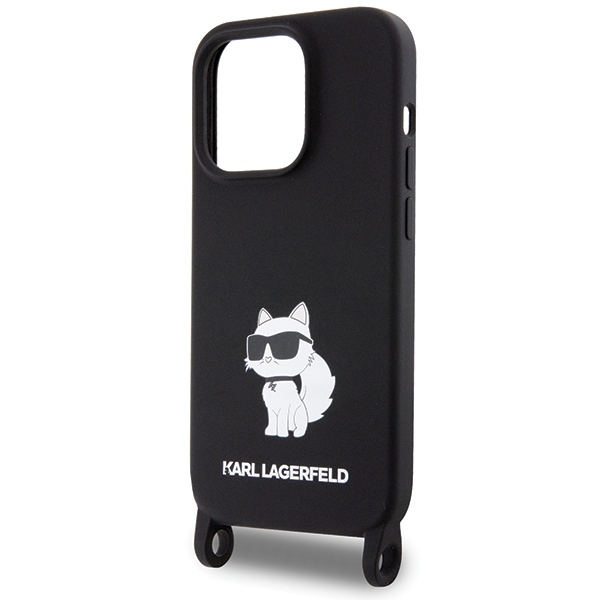 iTok webáruház - Karl Lagerfeld Karl Lagerfeld KLHCP15XSCBSCNK Crossbody Silicone Choupette tok iPhone 15 Pro Max 6,7 hüvelykhez – fekete 5 Karl Lagerfeld KLHCP15XSCBSCNK iPhone 15 Pro Max 6.7" hardcase black/black Crossbody Silicone Choupette