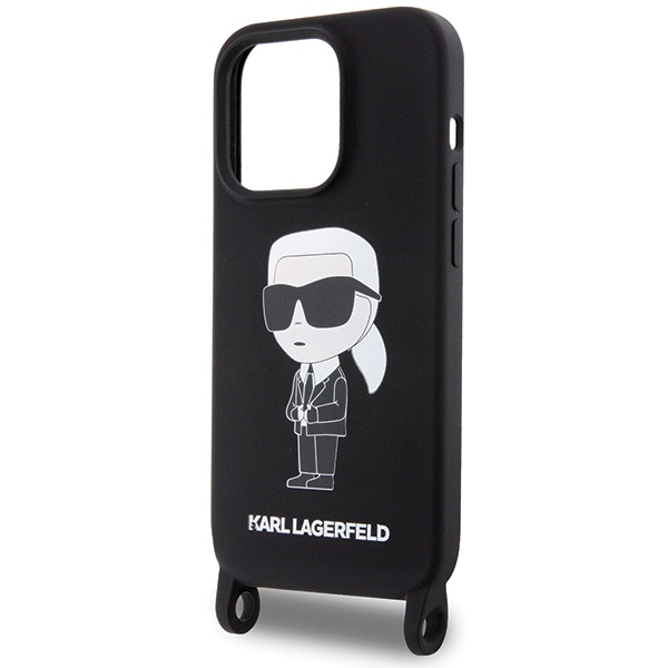 iTok webáruház - Karl Lagerfeld Karl Lagerfeld KLHCP15XSCBSKNK Crossbody Silicone Ikonik tok iPhone 15 Pro Max készülékhez, fekete 5 Karl Lagerfeld KLHCP15XSCBSKNK iPhone 15 Pro Max 6.7" hardcase black/black Crossbody Silicone Ikonik