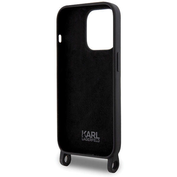 iTok webáruház - Karl Lagerfeld Karl Lagerfeld KLHCP15XSCBSKNK Crossbody Silicone Ikonik tok iPhone 15 Pro Max készülékhez, fekete 6 Karl Lagerfeld KLHCP15XSCBSKNK iPhone 15 Pro Max 6.7" hardcase black/black Crossbody Silicone Ikonik