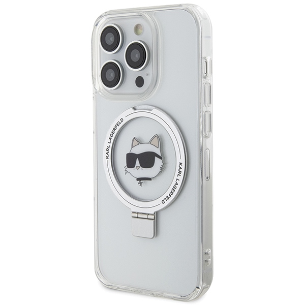 iTok webáruház - Karl Lagerfeld Karl Lagerfeld KLHMP15XHMRSCHH iPhone 15 Pro Max 6,7 hüvelykes fehér keménytok Ring Stand Choupette Head MagSafe 2 Karl Lagerfeld KLHMP15XHMRSCHH iPhone 15 Pro Max 6.7" white/white hardcase Ring Stand Choupette Head MagSafe