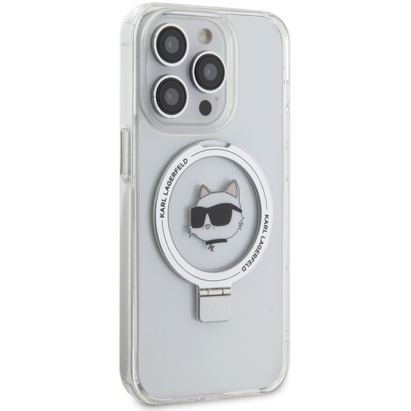 iTok webáruház - Karl Lagerfeld Karl Lagerfeld KLHMP15XHMRSCHH iPhone 15 Pro Max 6,7 hüvelykes fehér keménytok Ring Stand Choupette Head MagSafe 4 Karl Lagerfeld KLHMP15XHMRSCHH iPhone 15 Pro Max 6.7" white/white hardcase Ring Stand Choupette Head MagSafe