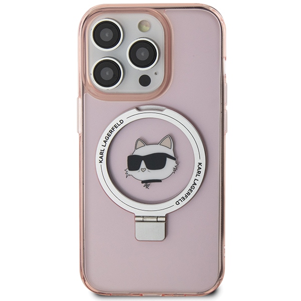 iTok webáruház - Karl Lagerfeld Karl Lagerfeld KLHMP15XHMRSCHP iPhone 15 Pro Max tok, rózsaszín 3 Karl Lagerfeld KLHMP15XHMRSCHP iPhone 15 Pro Max 6.7" pink/pink hardcase Ring Stand Choupette Head MagSafe