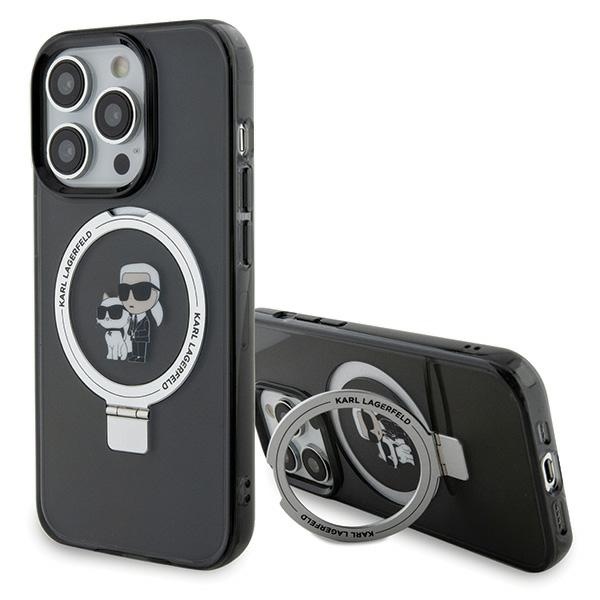 iTok webáruház - Karl Lagerfeld Karl Lagerfeld KLHMP15XHMRSKCK iPhone 15 Pro Max tok Karl&Choupette MagSafe gyűrűs állvánnyal 1 Karl Lagerfeld KLHMP15XHMRSKCK iPhone 15 Pro Max 6.7" black/black hardcase Ring Stand Karl&Choupette MagSafe