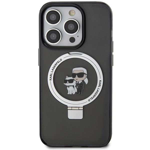 iTok webáruház - Karl Lagerfeld Karl Lagerfeld KLHMP15XHMRSKCK iPhone 15 Pro Max tok Karl&Choupette MagSafe gyűrűs állvánnyal 3 Karl Lagerfeld KLHMP15XHMRSKCK iPhone 15 Pro Max 6.7" black/black hardcase Ring Stand Karl&Choupette MagSafe