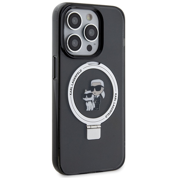 iTok webáruház - Karl Lagerfeld Karl Lagerfeld KLHMP15XHMRSKCK iPhone 15 Pro Max tok Karl&Choupette MagSafe gyűrűs állvánnyal 4 Karl Lagerfeld KLHMP15XHMRSKCK iPhone 15 Pro Max 6.7" black/black hardcase Ring Stand Karl&Choupette MagSafe