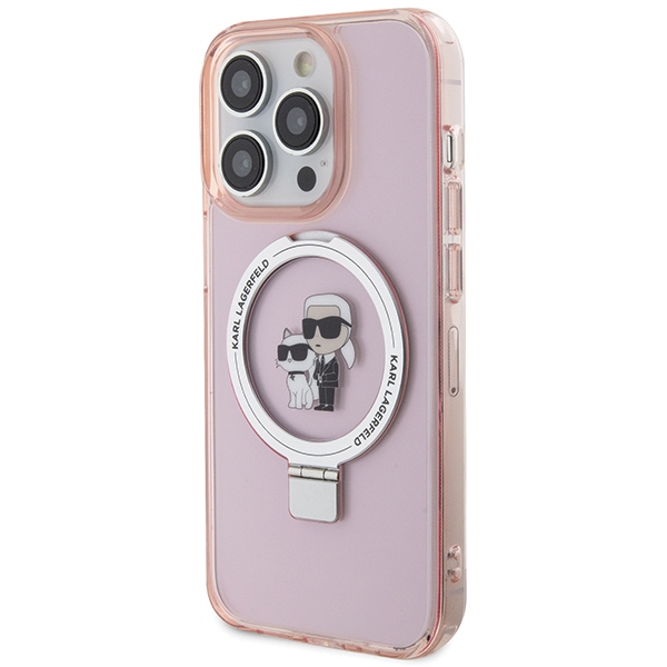 iTok webáruház - Karl Lagerfeld Karl Lagerfeld KLHMP15XHMRSKCP Ring Stand Karl & Choupette MagSafe tok iPhone 15 Pro Max készülékhez, rózsaszín 2 Karl Lagerfeld KLHMP15XHMRSKCP iPhone 15 Pro Max 6.7" pink/pink hardcase Ring Stand Karl&Choupette MagSafe