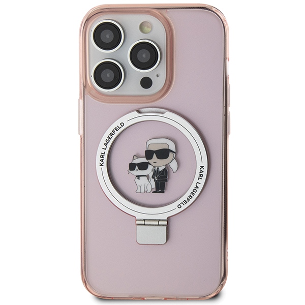 iTok webáruház - Karl Lagerfeld Karl Lagerfeld KLHMP15XHMRSKCP Ring Stand Karl & Choupette MagSafe tok iPhone 15 Pro Max készülékhez, rózsaszín 3 Karl Lagerfeld KLHMP15XHMRSKCP iPhone 15 Pro Max 6.7" pink/pink hardcase Ring Stand Karl&Choupette MagSafe