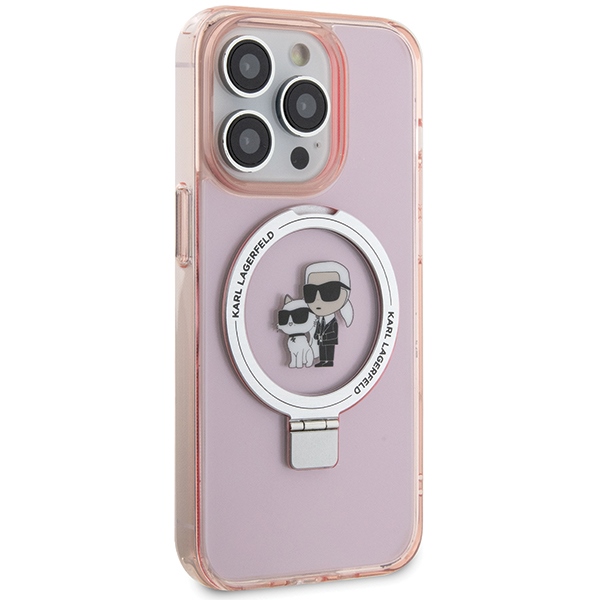 iTok webáruház - Karl Lagerfeld Karl Lagerfeld KLHMP15XHMRSKCP Ring Stand Karl & Choupette MagSafe tok iPhone 15 Pro Max készülékhez, rózsaszín 4 Karl Lagerfeld KLHMP15XHMRSKCP iPhone 15 Pro Max 6.7" pink/pink hardcase Ring Stand Karl&Choupette MagSafe