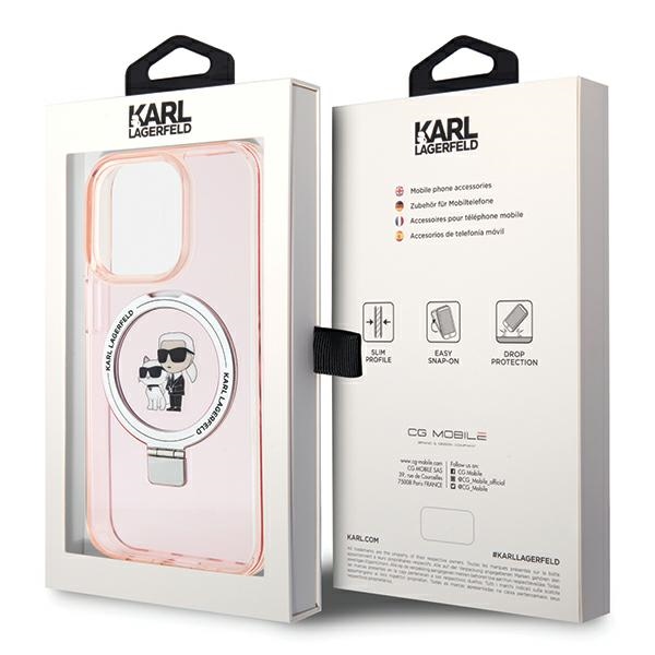 iTok webáruház - Karl Lagerfeld Karl Lagerfeld KLHMP15XHMRSKCP Ring Stand Karl & Choupette MagSafe tok iPhone 15 Pro Max készülékhez, rózsaszín 7 Karl Lagerfeld KLHMP15XHMRSKCP iPhone 15 Pro Max 6.7" pink/pink hardcase Ring Stand Karl&Choupette MagSafe