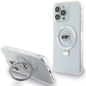 Karl Lagerfeld KLHMP15XHMRSKHH iPhone 15 Pro Max tok Ring Stand Karl Head MagSafe, fehér