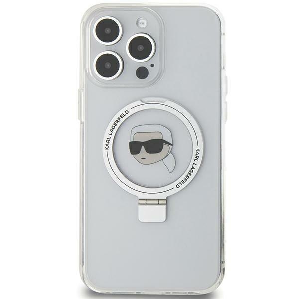 iTok webáruház - Karl Lagerfeld Karl Lagerfeld KLHMP15XHMRSKHH iPhone 15 Pro Max tok Ring Stand Karl Head MagSafe, fehér 4 Karl Lagerfeld KLHMP15XHMRSKHH iPhone 15 Pro Max 6.7" white/white hardcase Ring Stand Karl Head MagSafe