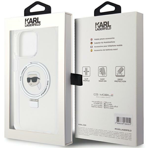 iTok webáruház - Karl Lagerfeld Karl Lagerfeld KLHMP15XHMRSKHH iPhone 15 Pro Max tok Ring Stand Karl Head MagSafe, fehér 8 Karl Lagerfeld KLHMP15XHMRSKHH iPhone 15 Pro Max 6.7" white/white hardcase Ring Stand Karl Head MagSafe