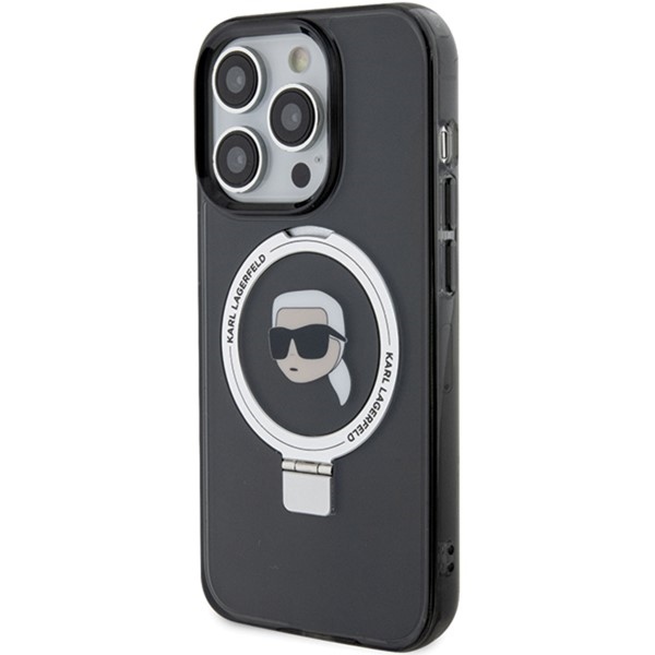 iTok webáruház - Karl Lagerfeld Karl Lagerfeld KLHMP15XHMRSKHK iPhone 15 Pro Max fekete tok Ring Stand Karl Head MagSafe 2 Karl Lagerfeld KLHMP15XHMRSKHK iPhone 15 Pro Max 6.7" black/black hardcase Ring Stand Karl Head MagSafe