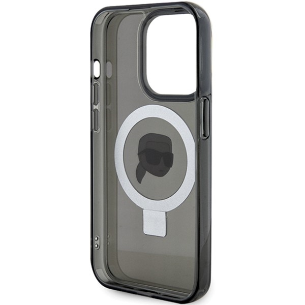 iTok webáruház - Karl Lagerfeld Karl Lagerfeld KLHMP15XHMRSKHK iPhone 15 Pro Max fekete tok Ring Stand Karl Head MagSafe 7 Karl Lagerfeld KLHMP15XHMRSKHK iPhone 15 Pro Max 6.7" black/black hardcase Ring Stand Karl Head MagSafe