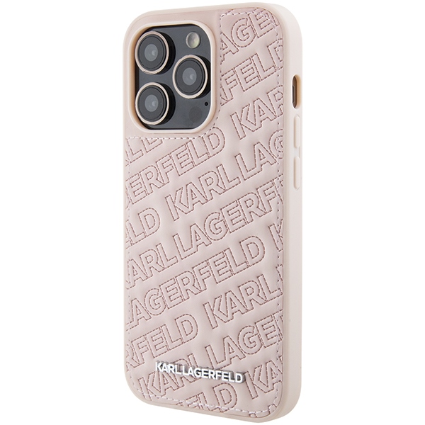 iTok webáruház - Karl Lagerfeld Karl Lagerfeld Quilted K Pattern tok iPhone 15 Pro Max készülékhez (rózsaszín) 2 Karl Lagerfeld Quilted K Pattern case for iPhone 15 Pro Max (rózsaszín)