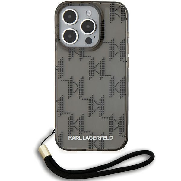 iTok webáruház - Karl Lagerfeld Karl Lagerfeld IML Mono KL Pattern & Cord tok iPhone 15 Pro Max készülékhez (fekete) 2 Karl Lagerfeld IML Mono KL Pattern & Cord case for iPhone 15 Pro Max (fekete)