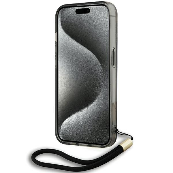 iTok webáruház - Karl Lagerfeld Karl Lagerfeld IML Mono KL Pattern & Cord tok iPhone 15 Pro Max készülékhez (fekete) 4 Karl Lagerfeld IML Mono KL Pattern & Cord case for iPhone 15 Pro Max (fekete)