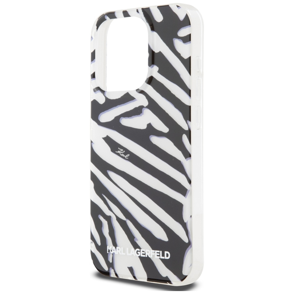 iTok webáruház - Karl Lagerfeld Karl Lagerfeld IML Zebra Pattern & Cord tok iPhone 15 Pro Max készülékhez (fekete) 5 Karl Lagerfeld IML Zebra Pattern & Cord case for iPhone 15 Pro Max (fekete)