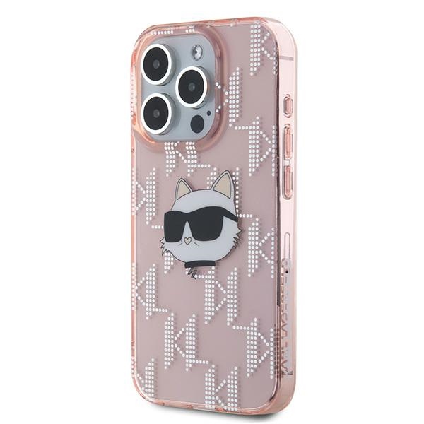 iTok webáruház - Karl Lagerfeld Karl Lagerfeld IML Choupette Head & Monogram tok iPhone 15 Pro Max készülékhez (rózsaszín) 2 Karl Lagerfeld IML Choupette Head & Monogram case for iPhone 15 Pro Max (rózsaszín)