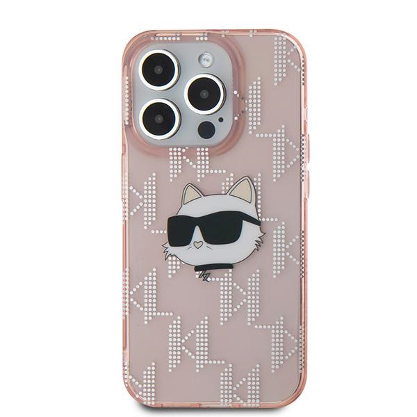 iTok webáruház - Karl Lagerfeld Karl Lagerfeld IML Choupette Head & Monogram tok iPhone 15 Pro Max készülékhez (rózsaszín) 3 Karl Lagerfeld IML Choupette Head & Monogram case for iPhone 15 Pro Max (rózsaszín)