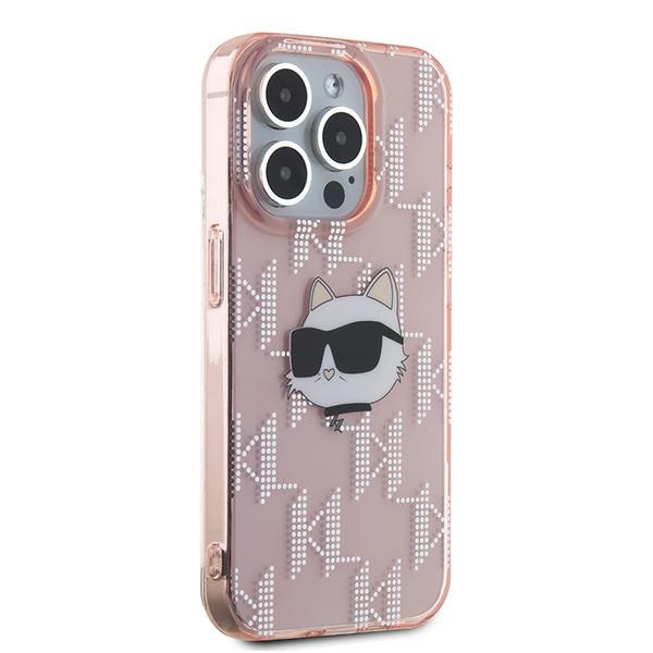 iTok webáruház - Karl Lagerfeld Karl Lagerfeld IML Choupette Head & Monogram tok iPhone 15 Pro Max készülékhez (rózsaszín) 4 Karl Lagerfeld IML Choupette Head & Monogram case for iPhone 15 Pro Max (rózsaszín)
