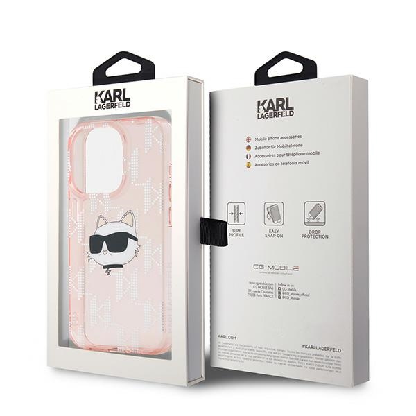 iTok webáruház - Karl Lagerfeld Karl Lagerfeld IML Choupette Head & Monogram tok iPhone 15 Pro Max készülékhez (rózsaszín) 8 Karl Lagerfeld IML Choupette Head & Monogram case for iPhone 15 Pro Max (rózsaszín)