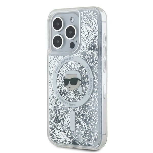 iTok webáruház - Karl Lagerfeld Karl Lagerfeld Liquid Glitter Karl Head MagSafe tok iPhone 15 Pro Max készülékhez (átlátszó) 2 Karl Lagerfeld Liquid Glitter Karl Head MagSafe case for iPhone 15 Pro Max (átlátszó)