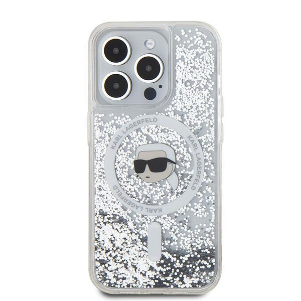 iTok webáruház - Karl Lagerfeld Karl Lagerfeld Liquid Glitter Karl Head MagSafe tok iPhone 15 Pro Max készülékhez (átlátszó) 3 Karl Lagerfeld Liquid Glitter Karl Head MagSafe case for iPhone 15 Pro Max (átlátszó)