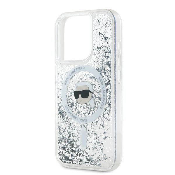 iTok webáruház - Karl Lagerfeld Karl Lagerfeld Liquid Glitter Karl Head MagSafe tok iPhone 15 Pro Max készülékhez (átlátszó) 6 Karl Lagerfeld Liquid Glitter Karl Head MagSafe case for iPhone 15 Pro Max (átlátszó)