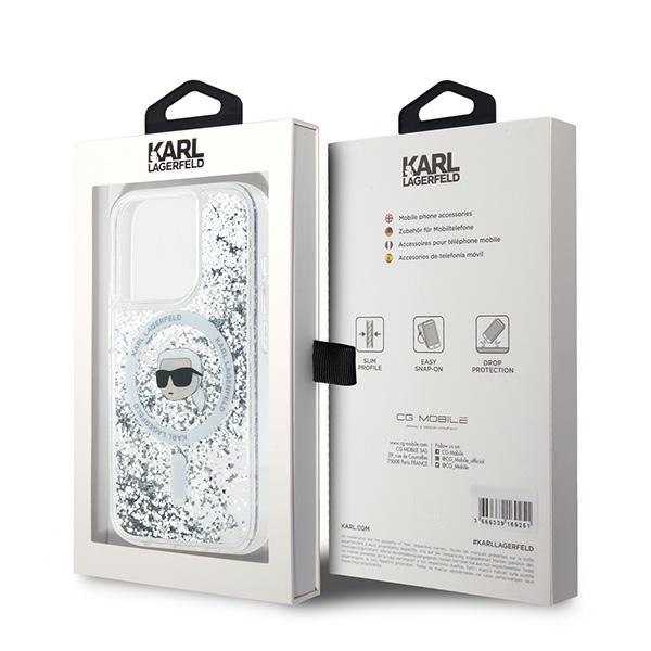 iTok webáruház - Karl Lagerfeld Karl Lagerfeld Liquid Glitter Karl Head MagSafe tok iPhone 15 Pro Max készülékhez (átlátszó) 8 Karl Lagerfeld Liquid Glitter Karl Head MagSafe case for iPhone 15 Pro Max (átlátszó)