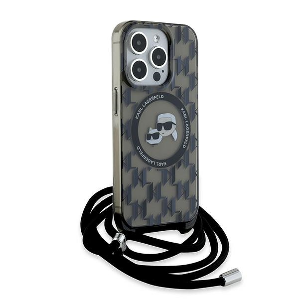 iTok webáruház - Karl Lagerfeld Karl Lagerfeld IML Crossbody Monogram Karl & Choupette Head MagSafe tok iPhone 15 Pro Max készülékhez (fekete) 3 Karl Lagerfeld IML Crossbody Monogram Karl & Choupette Head MagSafe Case for iPhone 15 Pro Max (fekete)