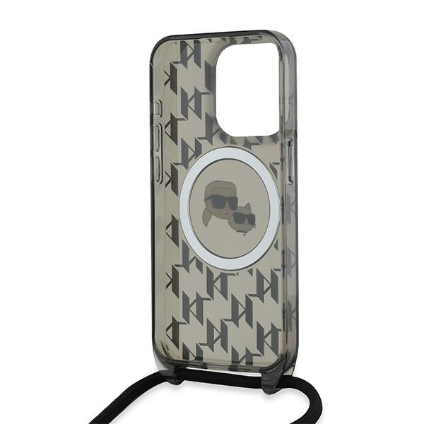 iTok webáruház - Karl Lagerfeld Karl Lagerfeld IML Crossbody Monogram Karl & Choupette Head MagSafe tok iPhone 15 Pro Max készülékhez (fekete) 6 Karl Lagerfeld IML Crossbody Monogram Karl & Choupette Head MagSafe Case for iPhone 15 Pro Max (fekete)