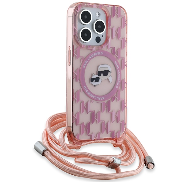 iTok webáruház - Karl Lagerfeld Karl Lagerfeld IML Crossbody Monogram Karl & Choupette Head MagSafe tok iPhone 15 Pro Max készülékhez (rózsaszín) 3 Karl Lagerfeld IML Crossbody Monogram Karl & Choupette Head MagSafe Case for iPhone 15 Pro Max (rózsaszín)
