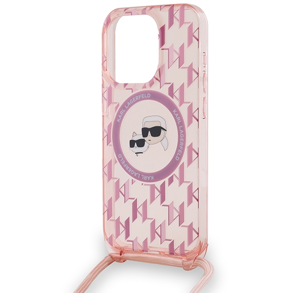 iTok webáruház - Karl Lagerfeld Karl Lagerfeld IML Crossbody Monogram Karl & Choupette Head MagSafe tok iPhone 15 Pro Max készülékhez (rózsaszín) 5 Karl Lagerfeld IML Crossbody Monogram Karl & Choupette Head MagSafe Case for iPhone 15 Pro Max (rózsaszín)