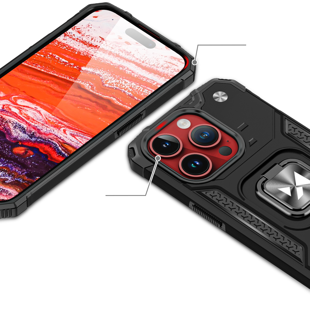 iTok webáruház - Wozinsky Wozinsky Ring Armor tok iPhone 15 Pro Max készülékhez (arany) 2 Wozinsky Ring Armor iPhone 15 Pro Max Ring Armor Case (arany)