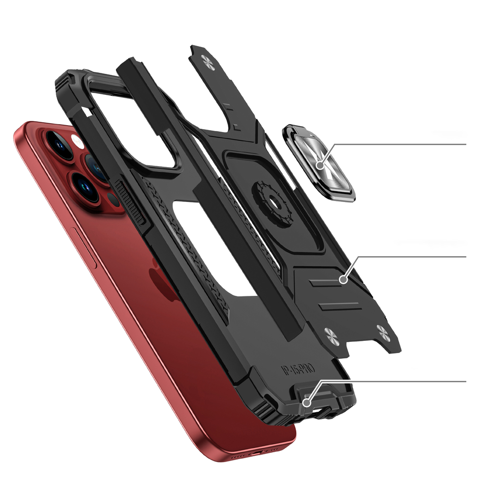 iTok webáruház - Wozinsky Wozinsky Ring Armor tok iPhone 15 Pro Max készülékhez (arany) 3 Wozinsky Ring Armor iPhone 15 Pro Max Ring Armor Case (arany)