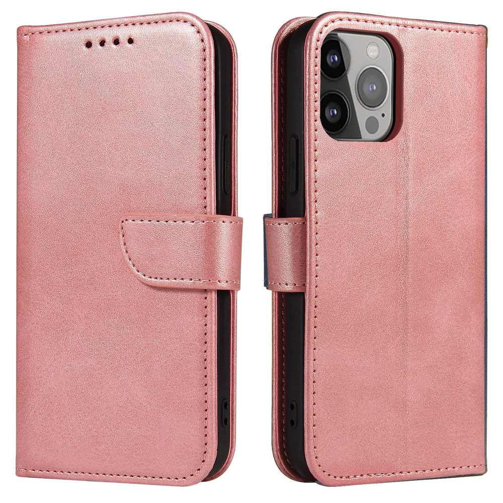iTok webáruház - Hurtel Magnet Case pénztárca- és állványtok iPhone 15 Pro Max készülékhez (rózsaszín) 1 Wallet Case with Stand for iPhone 15 Pro Max Magnet Case (rózsaszín)