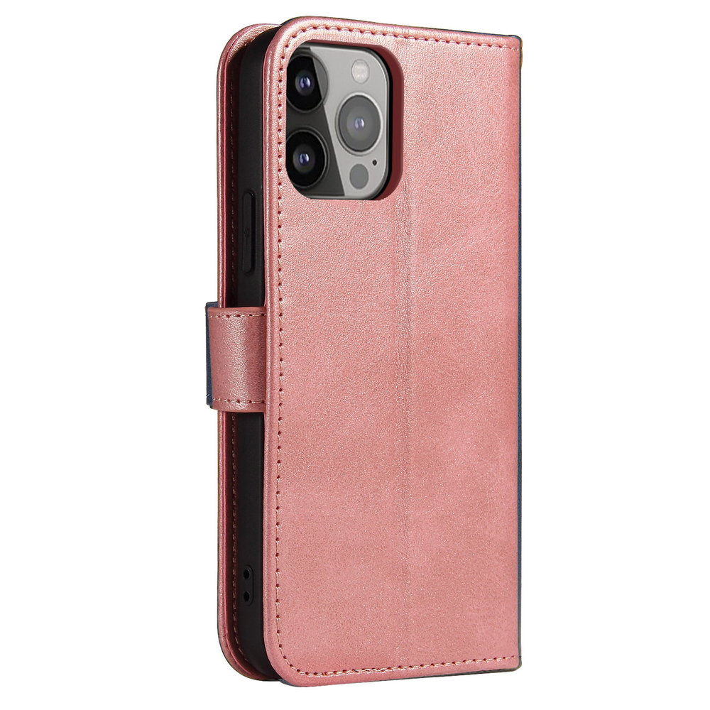 iTok webáruház - Hurtel Magnet Case pénztárca- és állványtok iPhone 15 Pro Max készülékhez (rózsaszín) 4 Wallet Case with Stand for iPhone 15 Pro Max Magnet Case (rózsaszín)