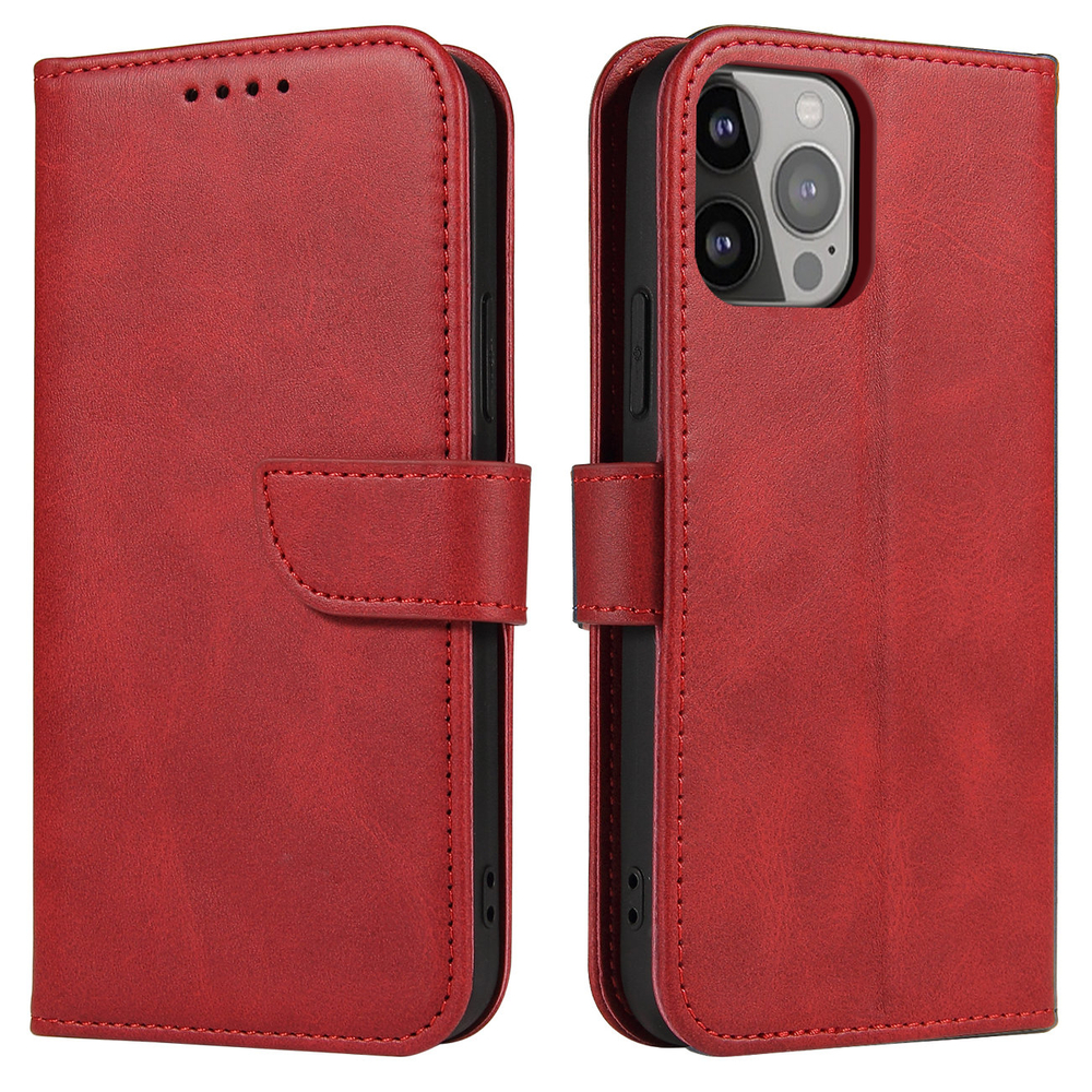 iTok webáruház - Hurtel Hurtel Magnet Case pénztárcatok állvánnyal iPhone 15 Pro Max készülékhez (piros) 1 Wallet Case with Stand for iPhone 15 Pro Max Magnet Case (piros)
