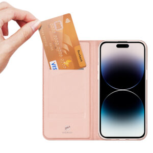 Dux Ducis Skin Pro pénztárcatok iPhone 15 Pro Max készülékhez (rózsaszín)