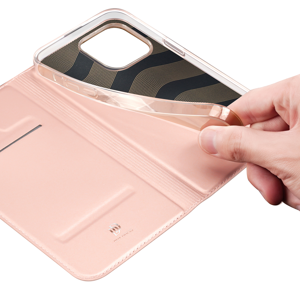 iTok webáruház - Dux Ducis Dux Ducis Skin Pro pénztárcatok iPhone 15 Pro Max készülékhez (rózsaszín) 7 Dux Ducis Skin Pro Wallet Case for iPhone 15 Pro Max (rózsaszín)