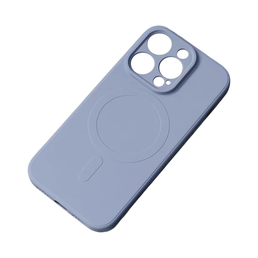 iTok webáruház - Hurtel MagSafe kompatibilis szilikon tok iPhone 15 Pro Max készülékhez (szürke) 1 MagSafe Compatible Silicone Case for iPhone 15 Pro Max Silicone Case (szürke)