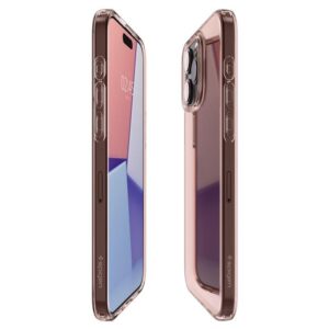 Spigen Crystal Flex tok iPhone 15 Pro Max készülékhez (rózsaszín/átlátszó)