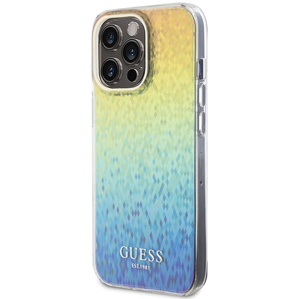 iTok webáruház - Guess Guess IML Faceted Mirror Disco Iridescent tok iPhone 15 Pro Max készülékhez (többszínű) 2 Guess IML Faceted Mirror Disco Iridescent case for iPhone 15 Pro Max (többszínű)